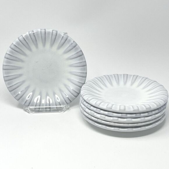 Upsala Ekeby Vicke Lindstrand Ceramic MCM Dessert Fruit Side Plates 7” Set Of 6 - Picture 1 of 8